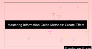 information guide methods